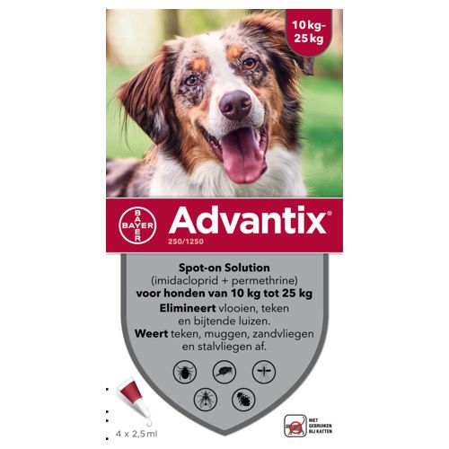 Advantix Spot on 250 4 pipetjes a 2,5 ml