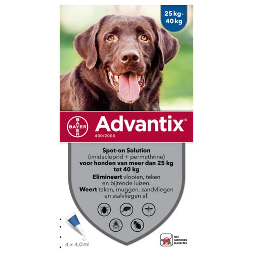 Advantix Spot on 400 4 pipetjes a 4ml