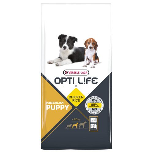 Opti Life medium puppy 2,5 en12,5 kilo